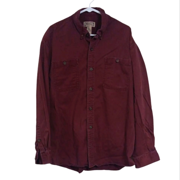 Duluth Trading Co Maroon Long Sleeve Button Up Flannel 100% Cotton Size X-Large - Picture 1 of 5